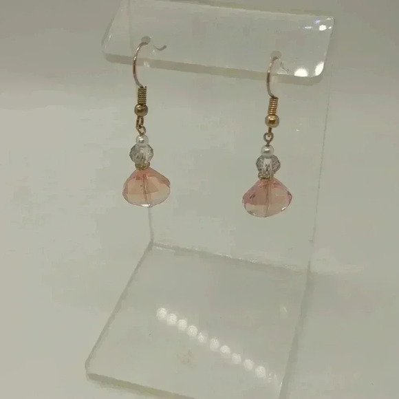 Tena Rose Jewelry - New Sterling Silver 18kt Coated Sterling Silver Pearl & Czech Crystal Earrings..